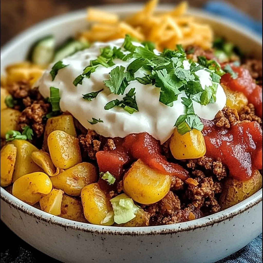 Loaded Potato Taco Bowl