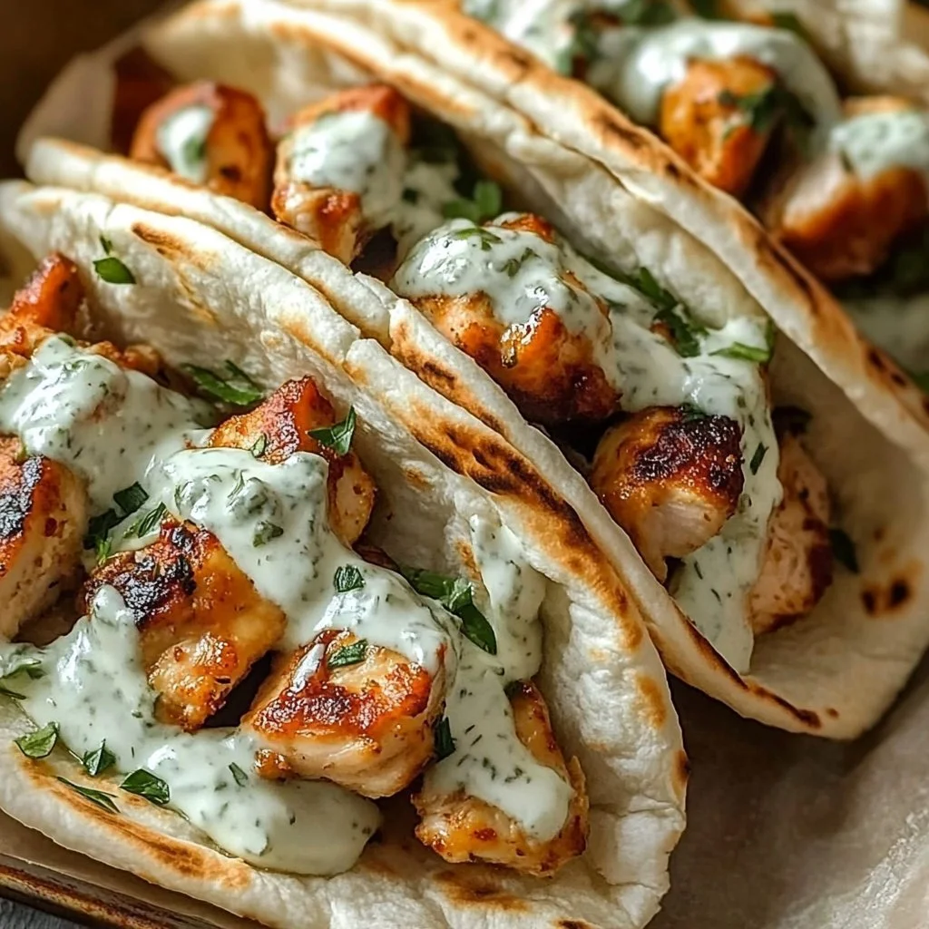 Sheet Pan Chicken Pitas with Herby Ranch Recipe