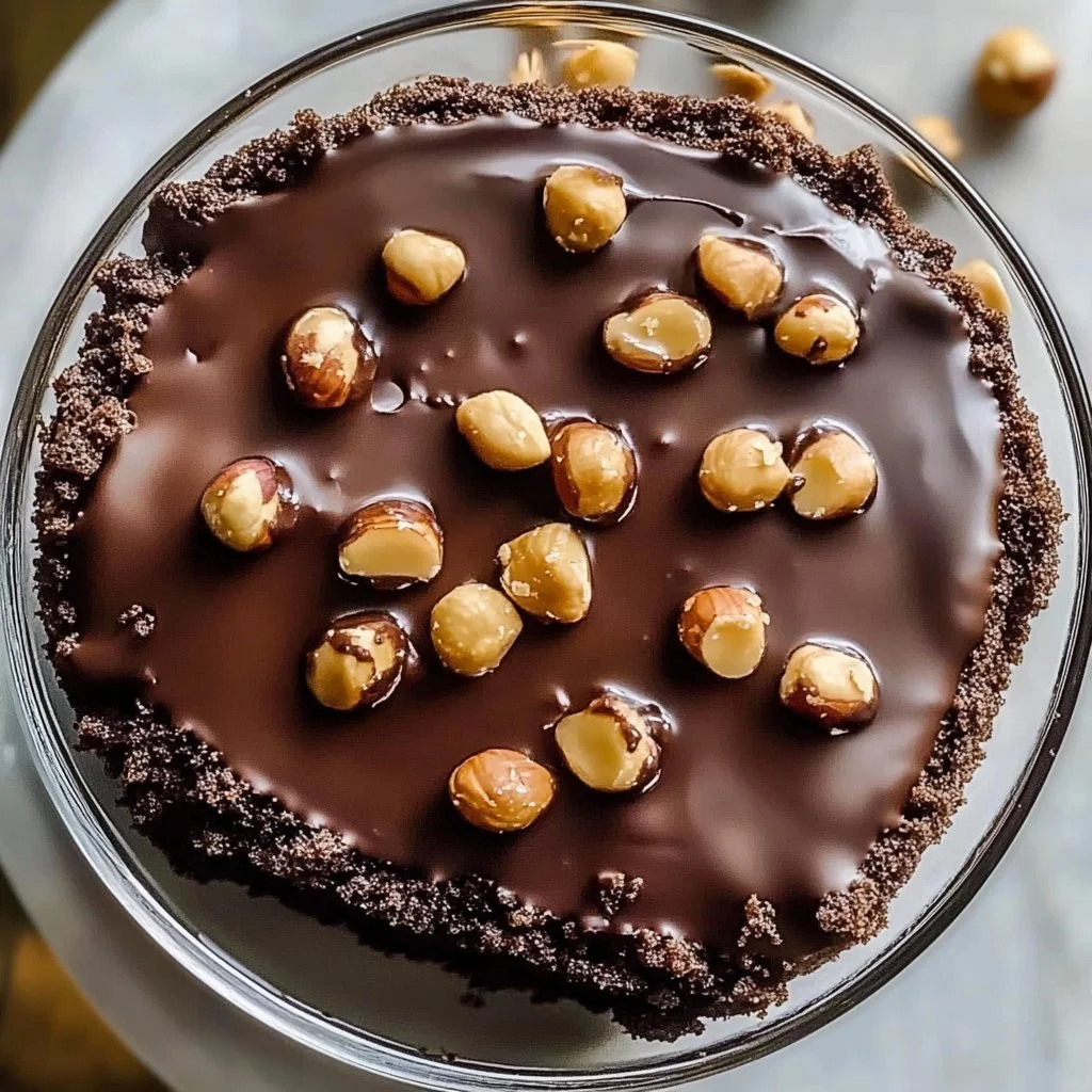Delicious chocolate hazelnut cake filling spread on a cake layer