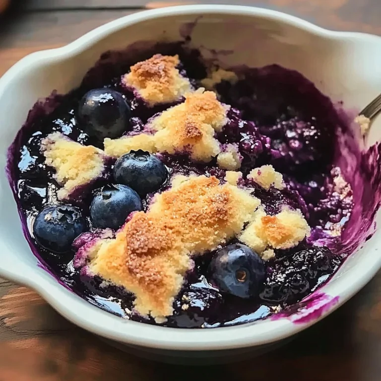 Delicious homemade blueberry cobbler fresh out of the oven