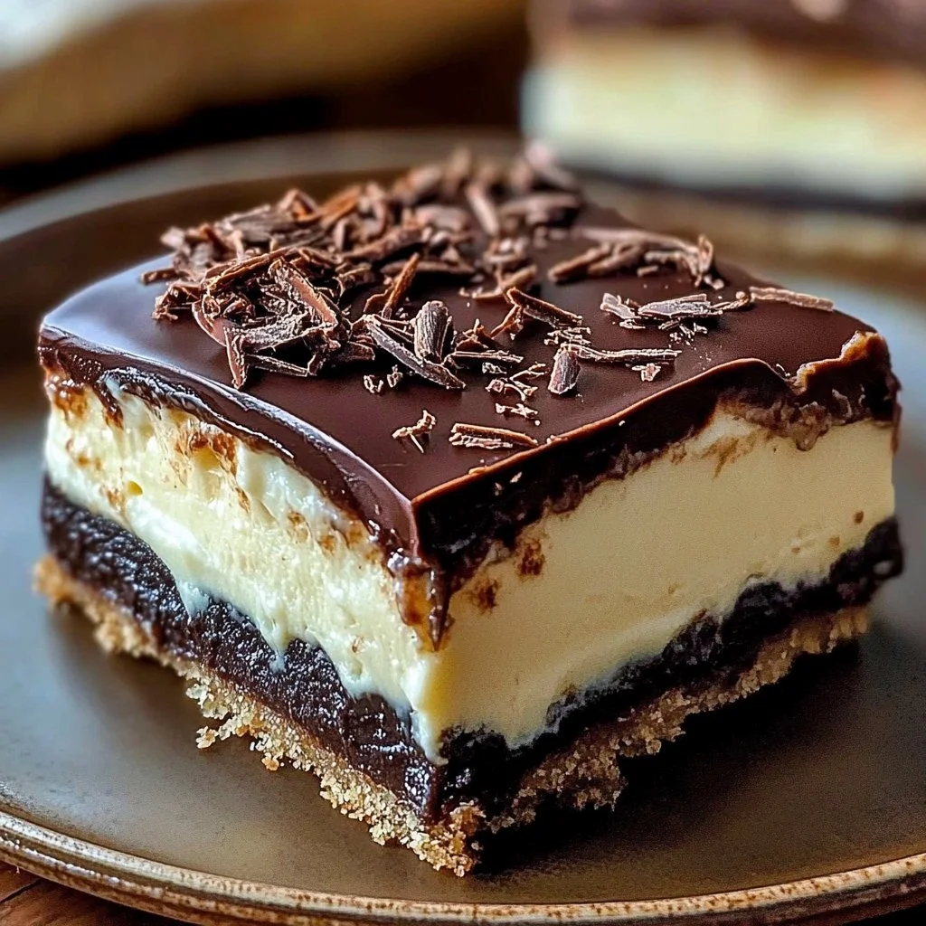 Irresistible Chocolate Vanilla Cream Pie Bars