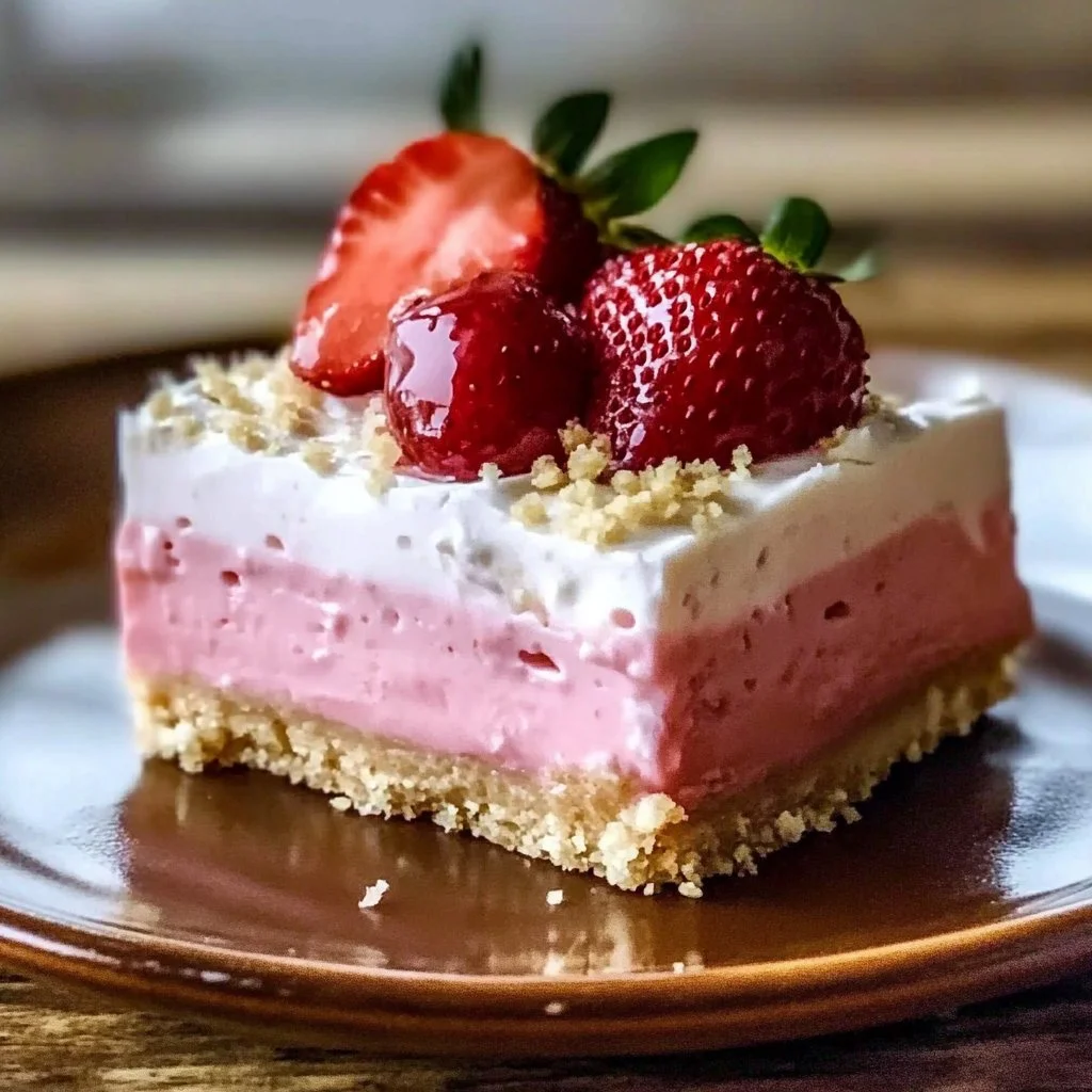 Irresistible Strawberry Mousse Cheesecake Bars