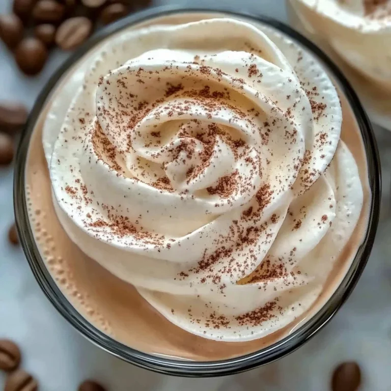 Delicious espresso whipped cream topping for dessert and coffee drinks