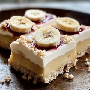 Delicious no-bake banana pudding bars served on a plate