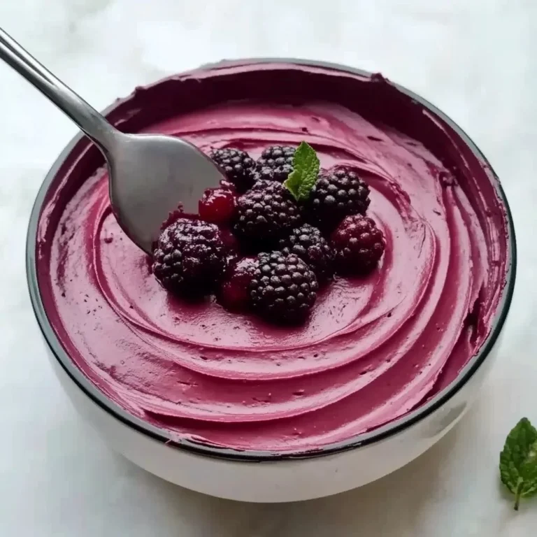 Delicious Mulberry Mousse Cake filling ready for dessert