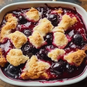 Delicious Patriotic Cherry Cobbler with star-shaped crust and vibrant cherries
