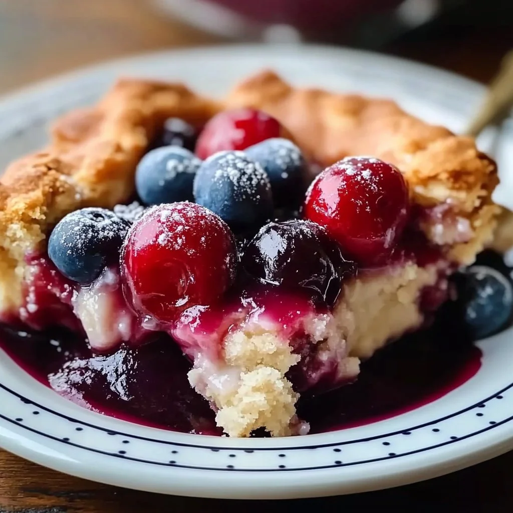 Patriotic Cherry Cobbler