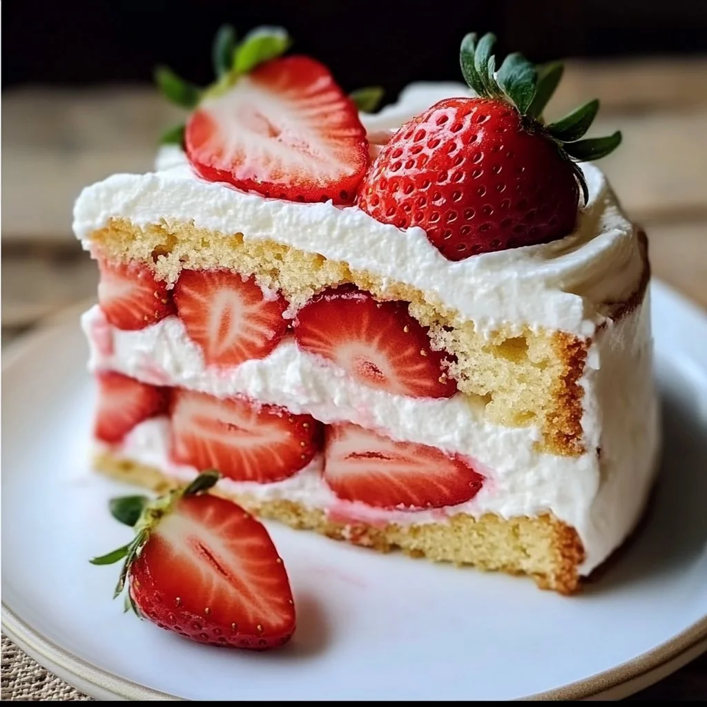 Strawberry Shortcake Cake with Mascarpone