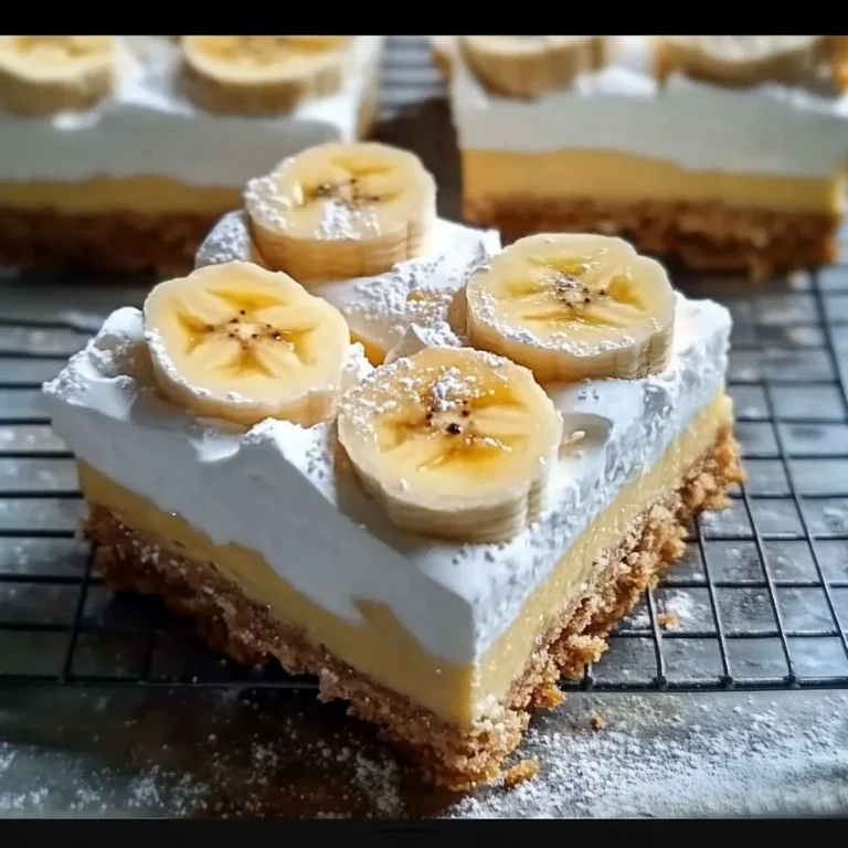 Delicious Vanilla Wafer Banana Pudding Bars on a serving platter