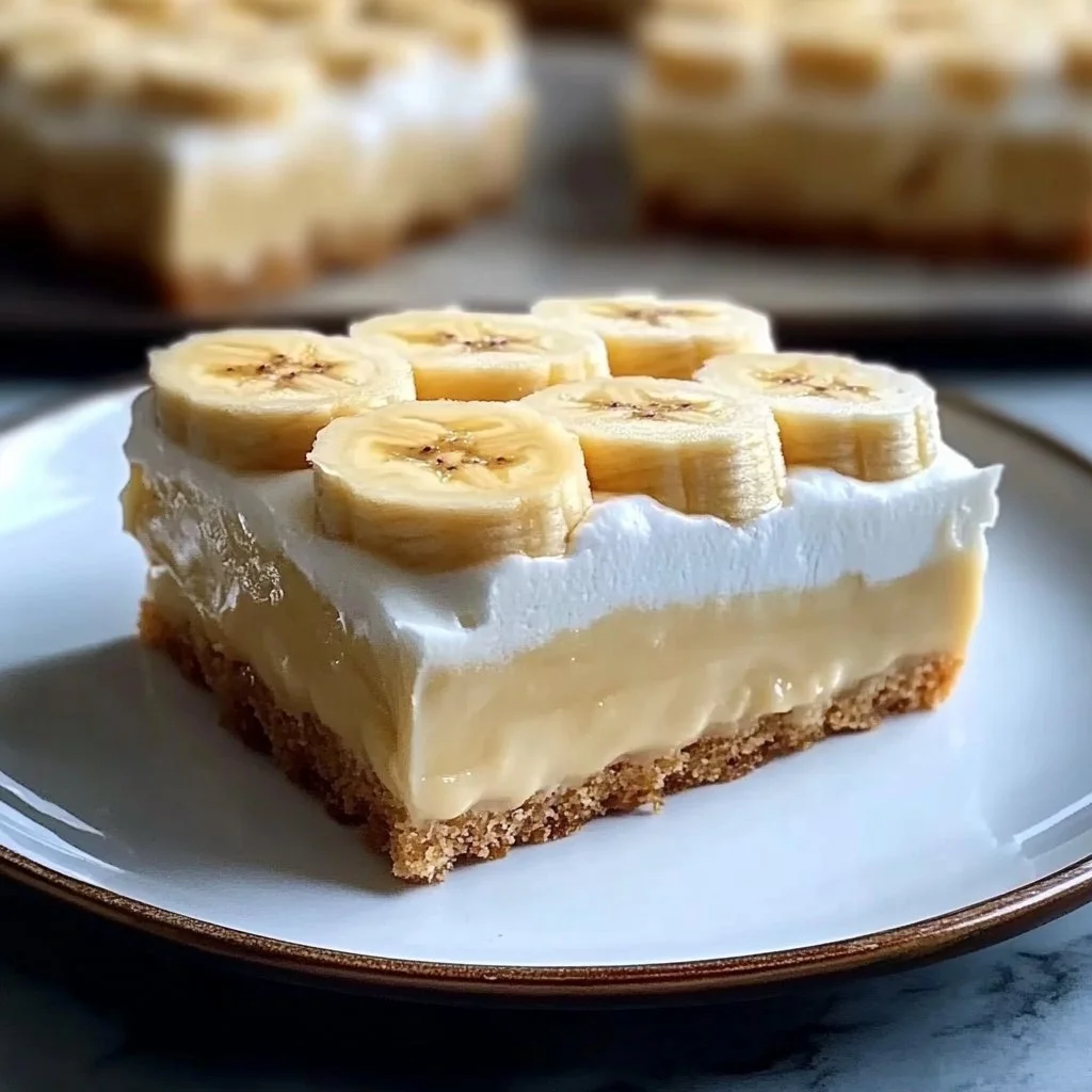 Vanilla Wafer Banana Pudding Bars